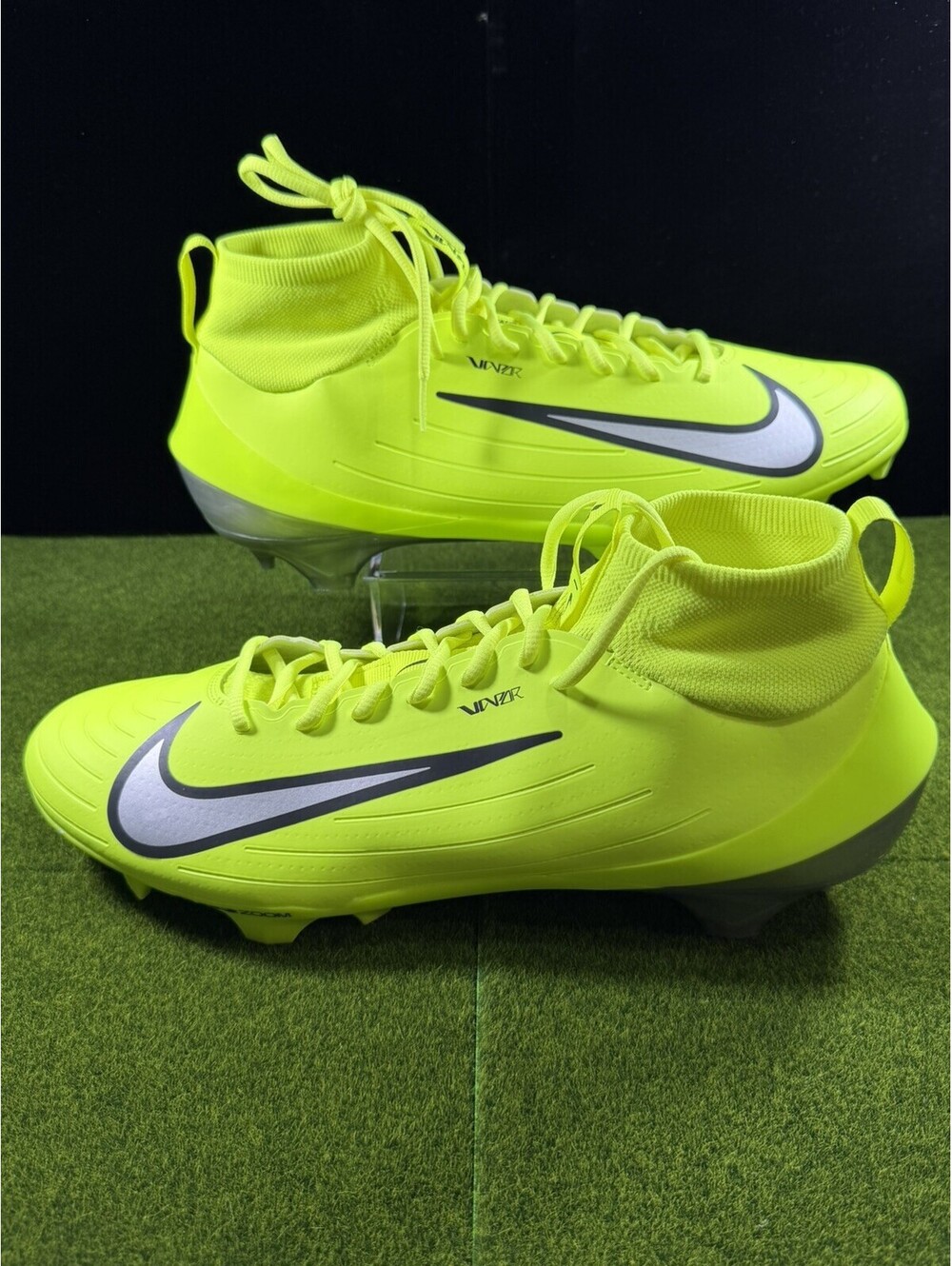 Nike Vapor Pro 1 Football Cleats Volt / Anthracite IQ5163-700 Men's Size 13
